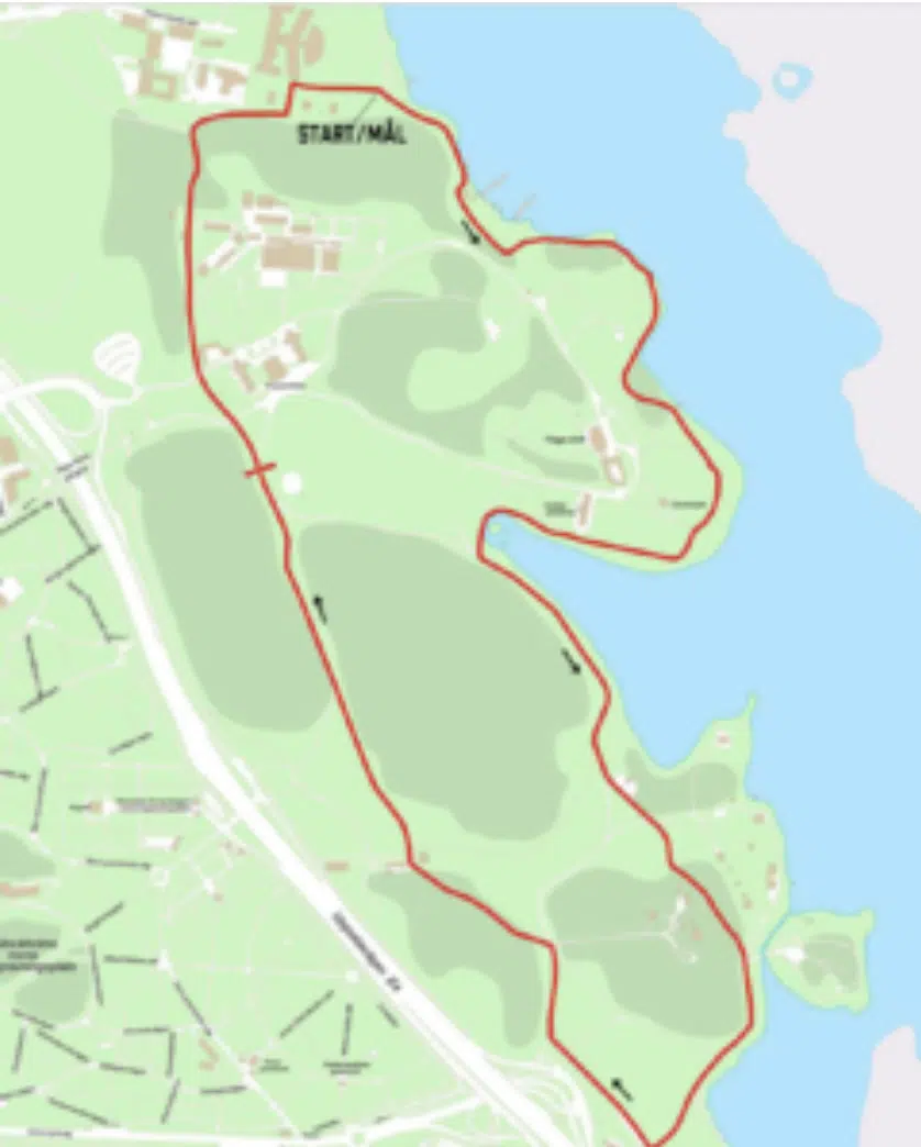 Bansträckning karta vid Brunnsviken